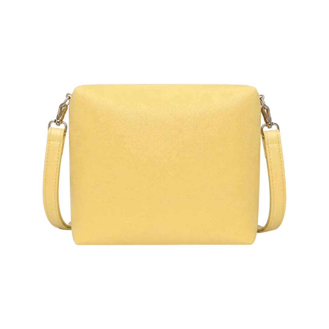 Zerina Women’s Crossbody Bag – Yellow Minimalist Faux Leather