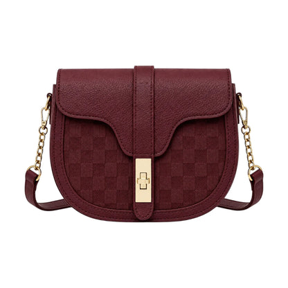 Zerina Burgundy Textured Faux Leather  Women’s Crossbody Bag