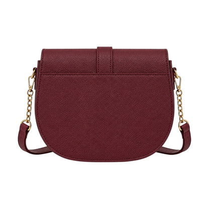 Zerina Burgundy Textured Faux Leather  Women’s Crossbody Bag