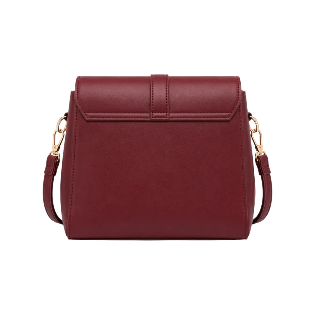 Zerina Women’s Crossbody Bag – Burgundy Faux Leather Bag