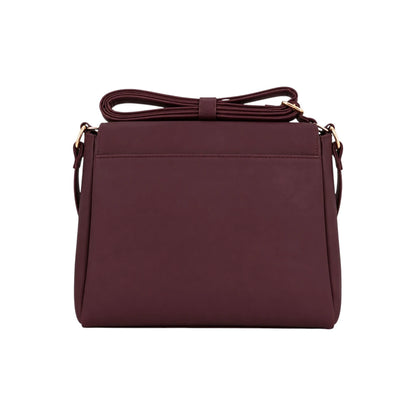 Zerina Women’s Crossbody Bag – Burgundy Minimalist Flap