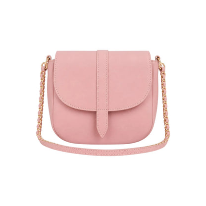 Zerina Women’s Crossbody Bag – Pink Elegant Chain Detail