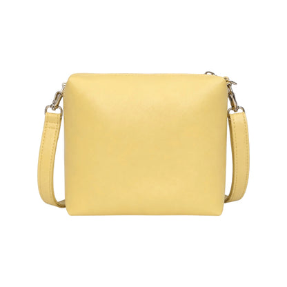 Zerina Women’s Crossbody Bag – Yellow Minimalist Faux Leather