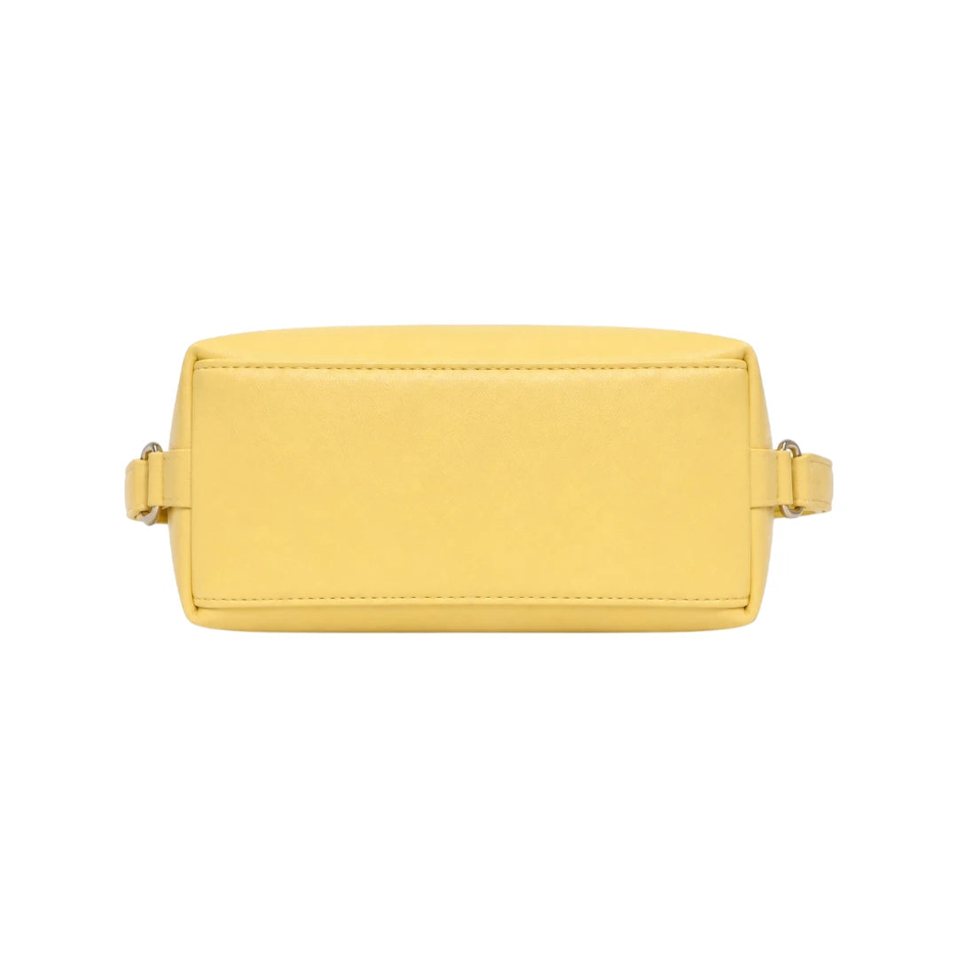 Zerina Women’s Crossbody Bag – Yellow Minimalist Faux Leather