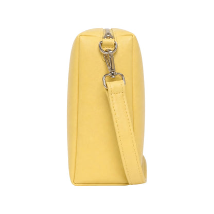 Zerina Women’s Crossbody Bag – Yellow Minimalist Faux Leather