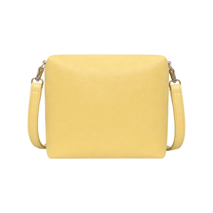 Zerina Women’s Crossbody Bag – Yellow Minimalist Faux Leather